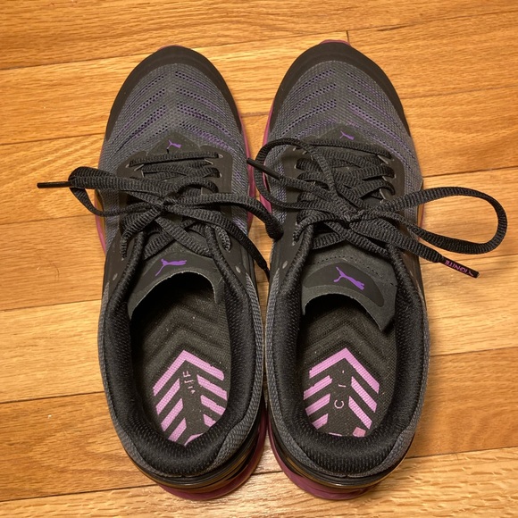 Puma Ignite Black and Purple Running Shoes - Picture 7 of 9